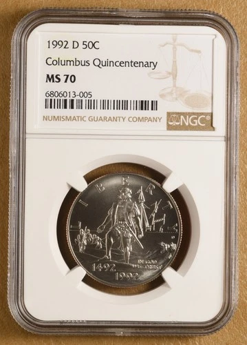 1992 D Columbus Quincentenary Commemorative Half Dollar NGC MS70