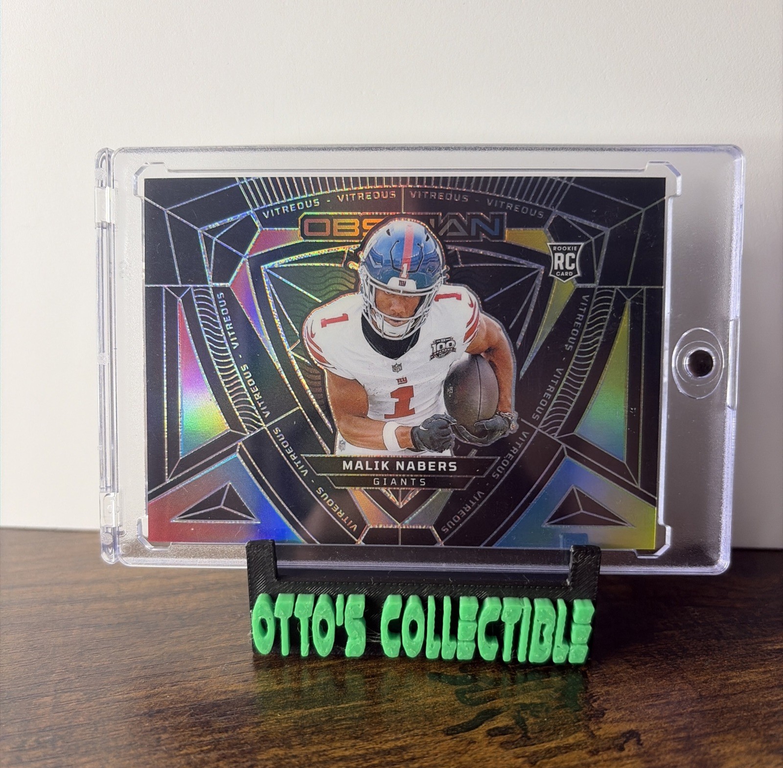 2024 Panini Obsidian Malik Nabers RC Vitreous Giants Rookie SP Case Hit!