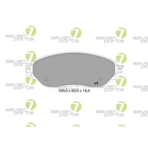 Plaquettes de frein Opel Seven Parts SVP28150 pour supprimer les vibrations au freinage