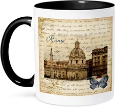 Mug_178934_4 Two Tone Mug, Black, 11 Oz