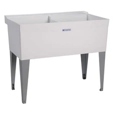 Utilatub 40 In. X 24 In. X 33 In. Thermoplastic Floor Mount Utility Tub In White
