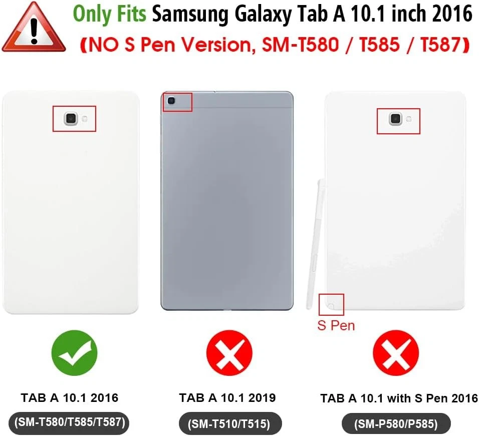 Fintie Shockproof Case for Samsung Galaxy Tab A 10.1 (2016 NO S Pen Blue  - Image 2 of 4