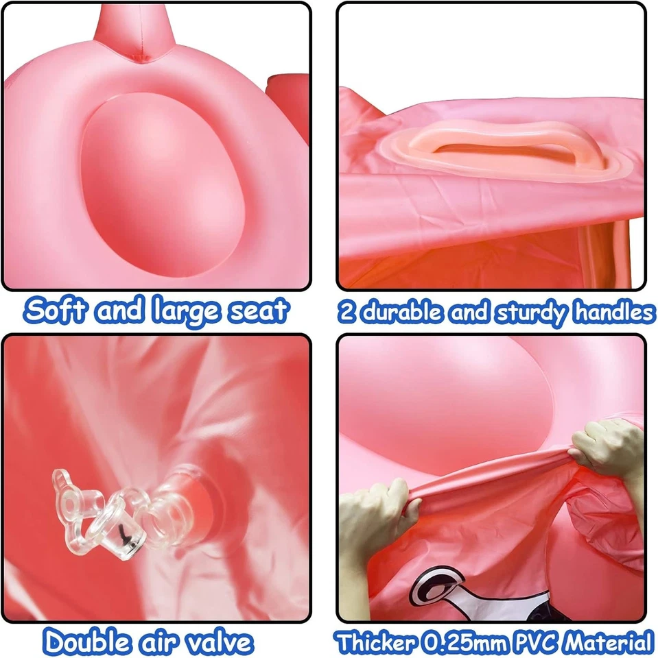 Turnmeon 102" Giant Flamingo Pool Float aufblasbar Sommer extra groß, pink  - Bild 3 von 4