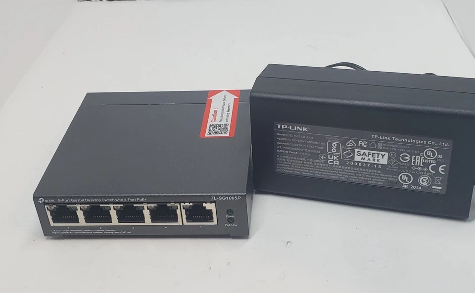 TP-Link TL-SG1005P, 5 Port Gigabit PoE Switch, 4 PoE+ Ports @65W, Desktop, Plug - Image 3 of 3