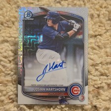 Topps 2025 Bowman Chrome Josiah Hartshorn BMA-JHA Cubs Autograph Prospect Insert