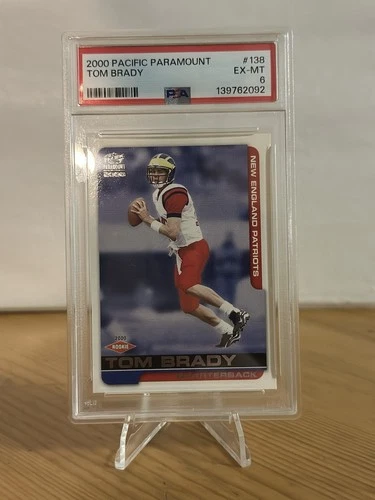 2000 Tom Brady RC Pacific Paramount #138 QB New England Patriots PSA 6
