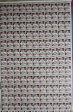 1989 Fleer Uncut Sheet Of Bill Ripken Black Box Corrections - 132 Cards