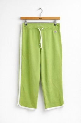 Soffe XL Lime Green Capri Sweatpants Drawstring Lounge Athletic Pants Womens 
