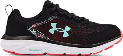Under Armour Women's UA Charged Assert 9 Wide (D) Paint Splatter Running Shoes B