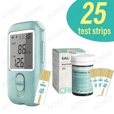 Blood Creatinine Test Meter Home Kidney Function Checker Kit with 25 Strip