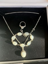 Sterling Silver Moonstone Jewellery Set