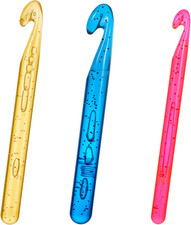 3Pcs Crochet Hooks, Large Crochet Hook for Chunky Yarn, Ergonomic Crochets Needl
