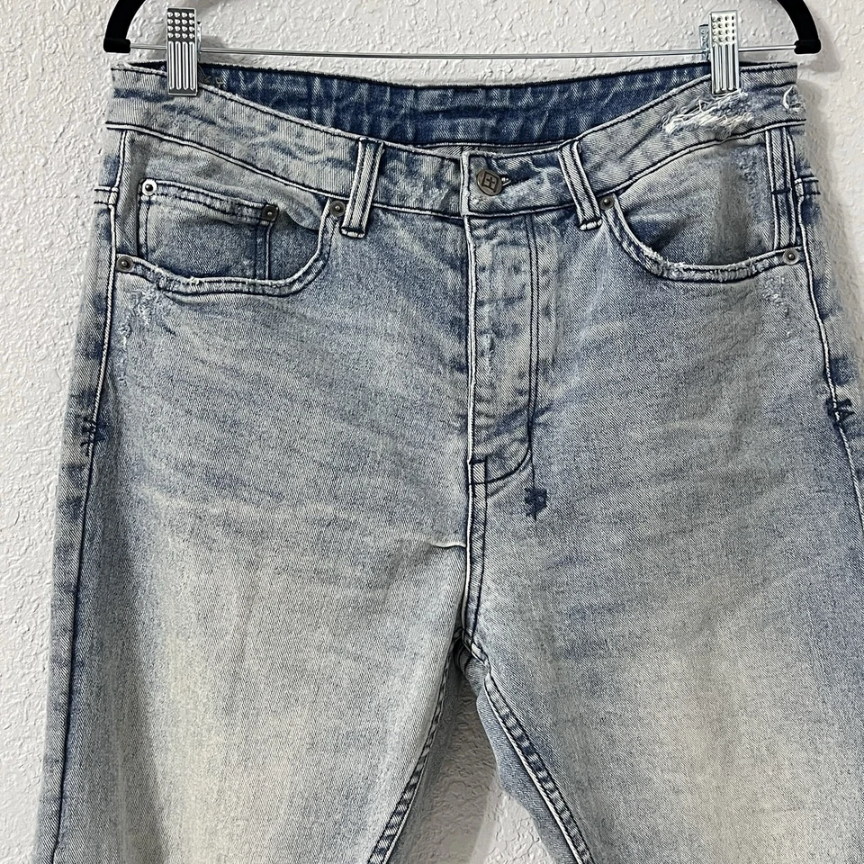 Мужские джинсы Ksubi Rocky Acid Trip Denim 1000062223 синие 34X25 *ПОДОЛ* - Изображение 2 из 4