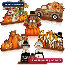 Yousoontic 6 Pcs Fall Thanksgiving Table Decor, Cute, Bright Orange