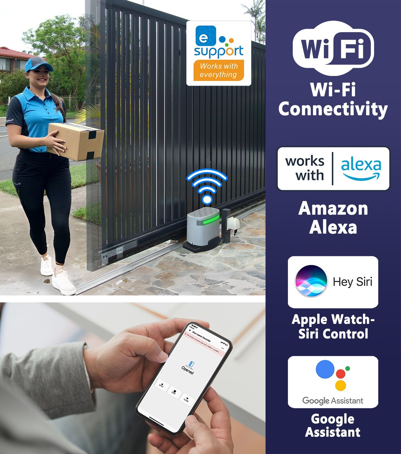 Blütezeit Sliding Gate Opener 1400LB App Control/Solar Power (Motor Only) - Used