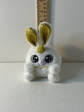 Zuru white and gold Rainbocorns Bunnycorn Surprise plush toy with glittery eyes