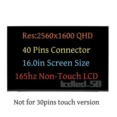 For Lenovo Legion Slim 5 16IRH8 82YA QHD 40pin 165Hz LCD LED Screen NonTouch 16'