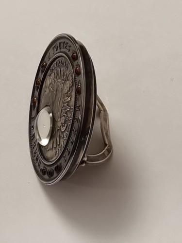 seltene Mini Tischuhr Emaillierte/Münzuhr aus Silber MUSEUM um 1860 Rarität - Zdjęcie 7 z 13