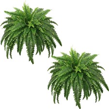 45" Fake Ferns Realistic Large Artificial Bush Plants 2 Artific...