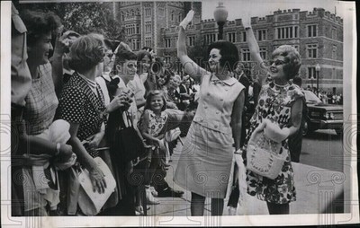 1966 Mrs Lyndon Johnson Gerald Nugent Wedding Rehearsal 6x9 Wirephoto