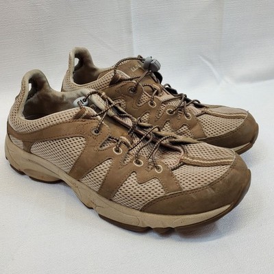 LL Bean North Peak Ventilated Walking Hiking Trail Shoe Bungee Tan Beige Men 9.5