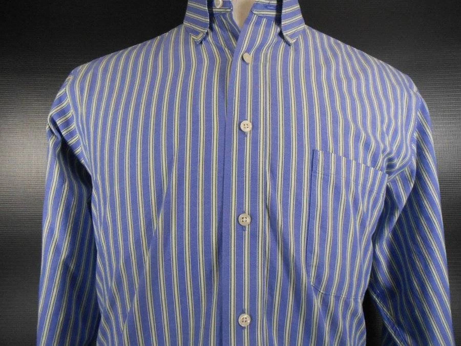 Bonita Camisa Para Hombre Grande 16 1/2 34/35 Ralph Lauren Chaps Rayas LS Abotonada Foto 2 de 4