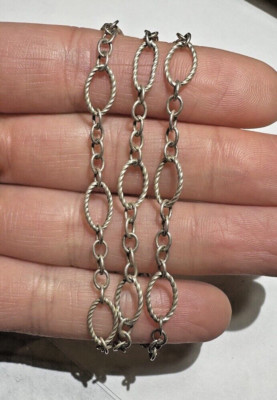 Exquisite Twisted IBB Sterling Silver 925 18'' Chain 6.6g Necklace Italy 6j 5