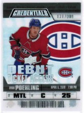 19/20 UD CREDENTIALS HOCKEY DEBUT TICKET ACCESS ACETATE CARDS RTA-XX U-Pick List