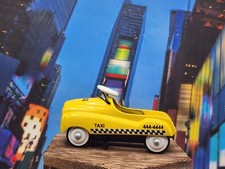 Vintage Xonex Diecast Taxi cab Pedal Car Mini Yellow EUC