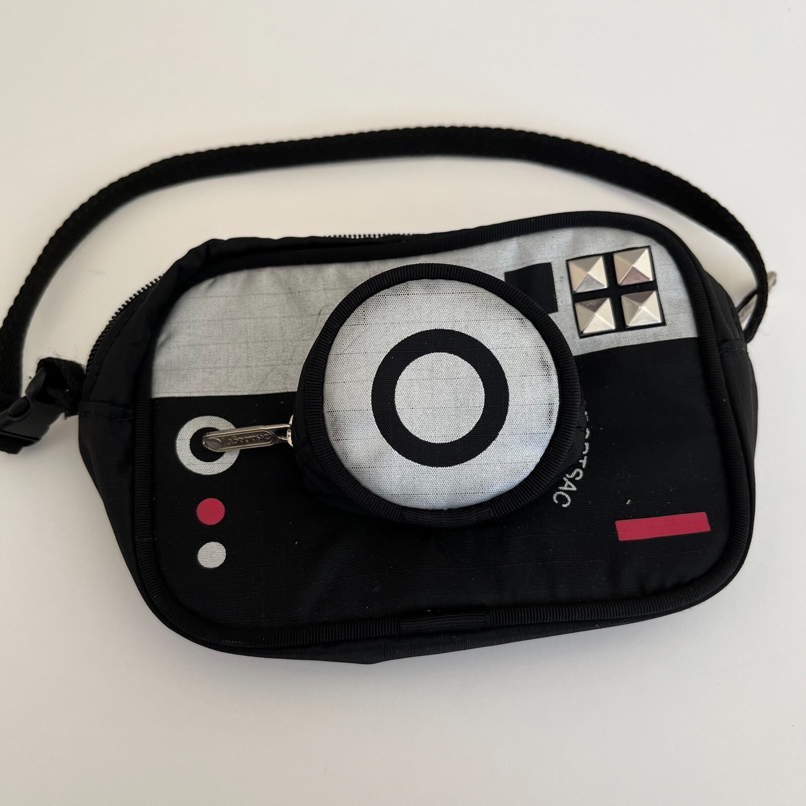 Lesportsac black rectangular camera-shaped should… - image 1