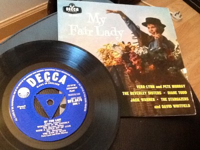 1958 THE BEVERLEY SISTERS , THE STARGAZERS , DAVID WHITFIELD . MY FAIR LADY E.P