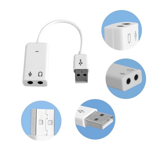 USB Sound Card Virtual 7.1 3D External USB Audio Adapter USB To Jack 3.*YA - Afbeelding 8 van 12