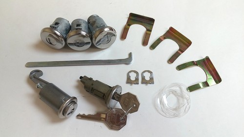 1963 Chevrolet Impala Belair Biscayne Lock Cylinder Set Ignition Door