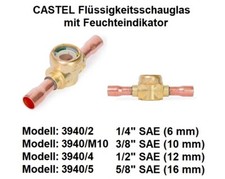 CASTEL Schauglas mit Feuchteindikator L&ouml;tanschluss
