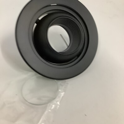 Eyeball Low Voltage Recessed Light Trim 4'' Baffle Black WAC Lighting HR-8414-BK