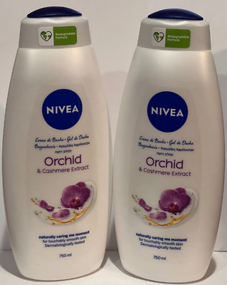 Nivea  Body Wash ORCHID & CASHMERE EXTRACT  25.36 Ounce 2 PACK MADE GERMANY
