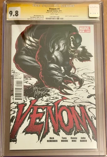 Venom #1 CGC SS 9.8 SIGNED Tony Moore Marvel 2011 Rick Remender Joe Quesada cvr