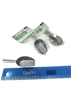 7 4  Mini Metal Flat Bottom Scoops