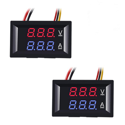 2Pcs 0.28'' LED Voltmeter Ammeter, Red and Blue Digital Multimeter Display Voltag