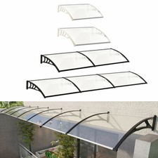 Door Canopy Awning Window Rain Snow Shelter Curved Sheet 120cm 150cm 190cm 270cm