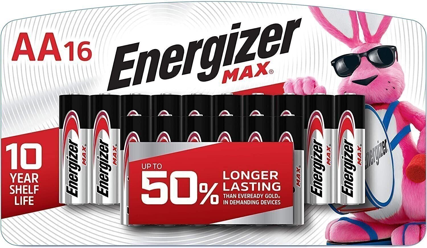 Energizer AA Batteries, Max Alkaline Batteries, 16 Count-image
