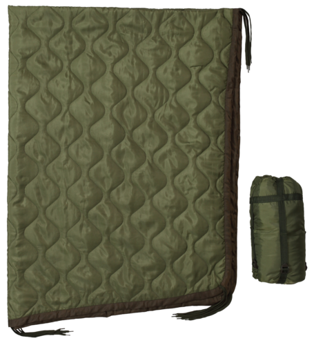 USGI Military Style All Weather Poncho Liner / Woobie Blanket in OD Green
