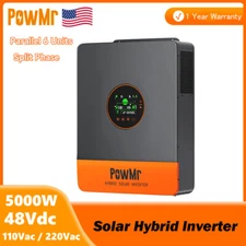 5200W 48V Solar Hybrid Inverter 110V 208V 220V Split Phase 200A MPPT Controller