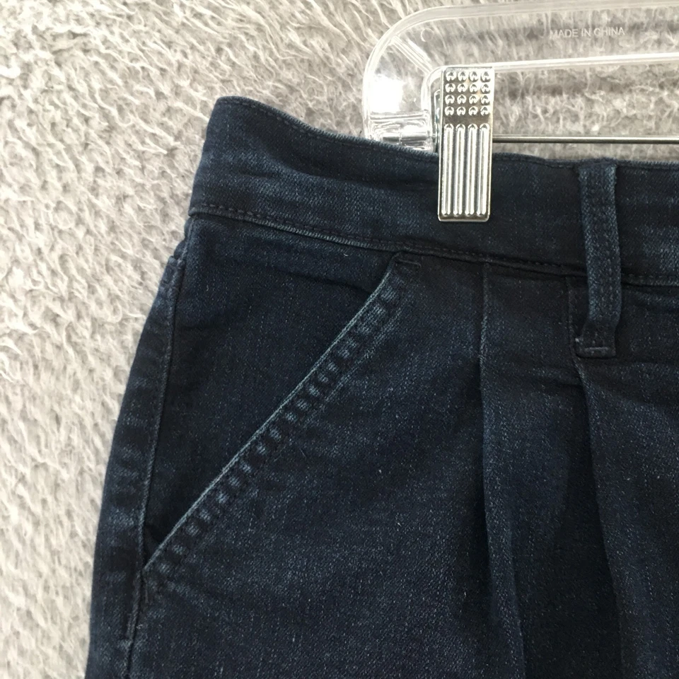 Gloria Vanderbilt 妈妈短裤女式 16 蓝色深水洗牛仔棉混纺拉链门襟 — 第 2/4 张图片