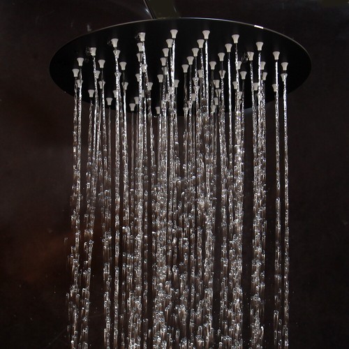 Black 10" Rain Wall Mounted Shower Head Tap W/Arm Mixer Control Valve Faucet Set - Picture 8 of 9