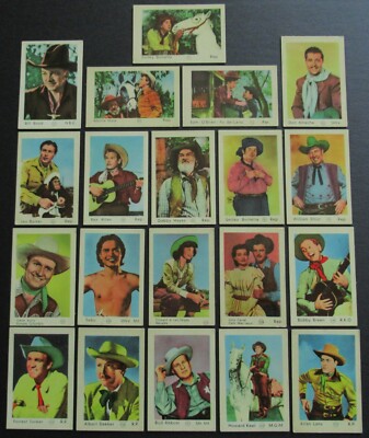1952 Maple Leaf Gum Film Stars 19 Diff. Made in Holland, Lane, Yvonne De Carlo