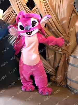 READY TO SHIP Angel Pink Stich Mascot Costume