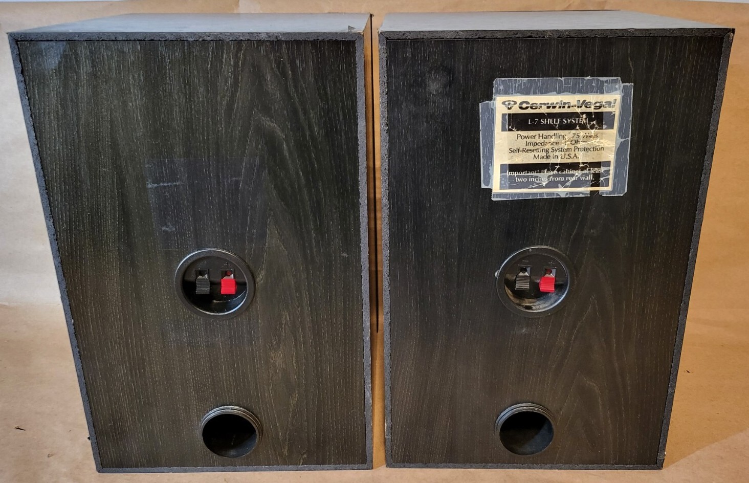 Pair of CERWIN VEGA L7 L7 Shelf System 2Way Bookshelf Speakers 75