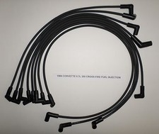 Chevy Corvette 350 5.7l 1984 Cross-fire Fuel Injection Black Spark Plug Wires