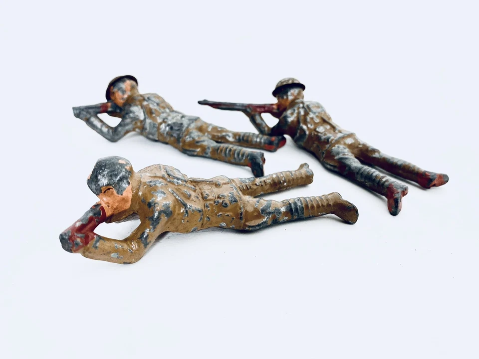 Lote De 3 Tiradores Afilados De Colección Manoil Barclay US Toy Lead Soldiers Foto 2 de 4